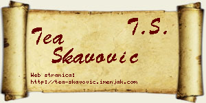 Tea Škavović vizit kartica